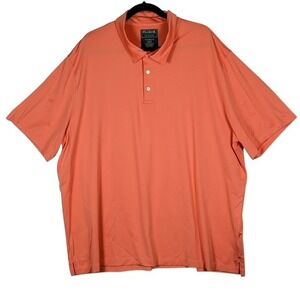 Jos A Bank Traveler Polo Shirt Mens 4XLT Coral Orange Tailored Fit Stretch Golf